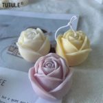 Set De 4 Moules En Silicone Fleurs 3D - Pour Bougies, Savon, Chocolat, DIY - Qualité Alimentaire, Réutilisable - 4